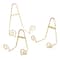 Gold Metal Scroll Hanging Wall Rack Display Easel Set